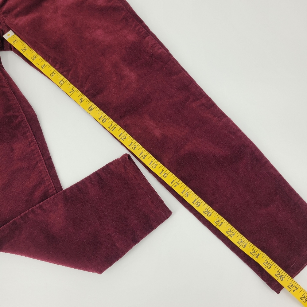 KUT FROM THE KLOTH Pants Diana Skinny Red Ruby Corduroy Cords Classic Size 4 - Picture 16 of 17